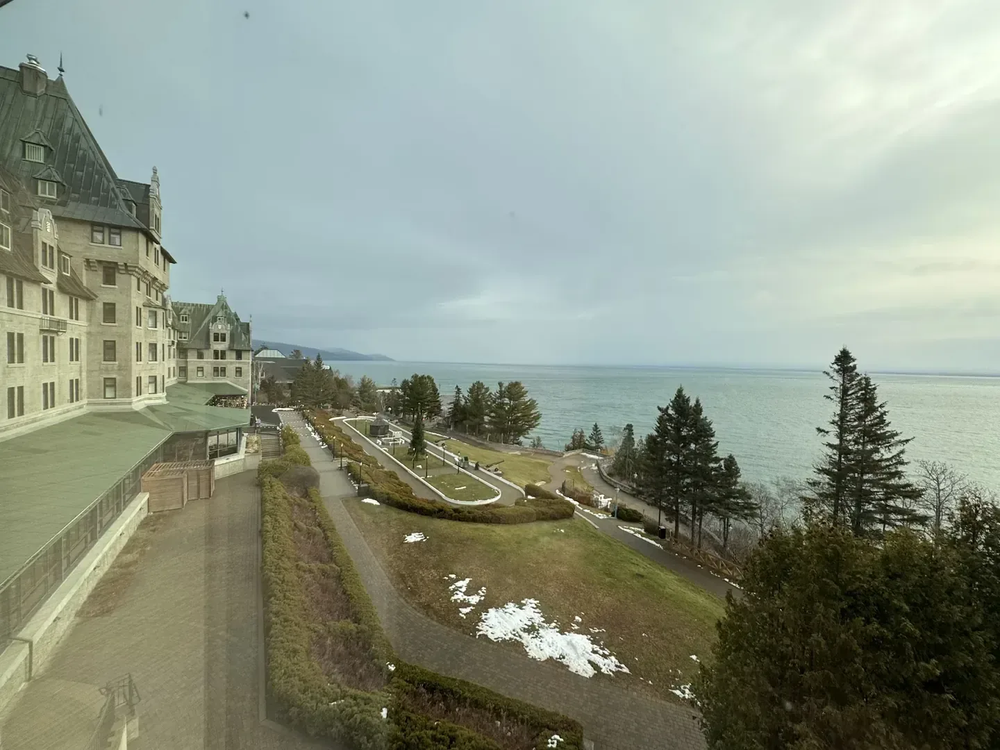 Fairmont Le Manoir Richelieu, La Malbaie — the stone chateau above its gardens and the St. Lawrence